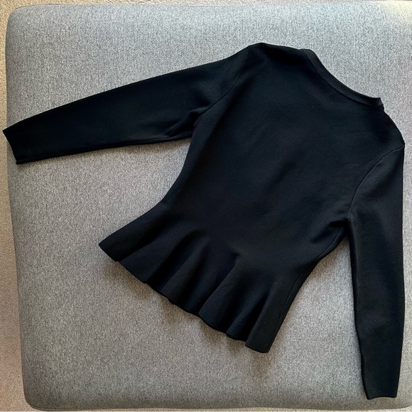 Ted Baker London Tynna Embellished Beaded Peplum Sweater Black - Picture 7 of 7